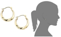 Macy's 10k Gold Small Polished Swirl Hoop Earrings